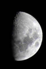 Moon through telescope