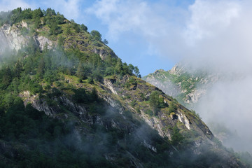 Mountains in Alagna Valsesia, Piedmont, Italy