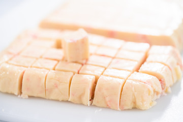 Candy cane fudge