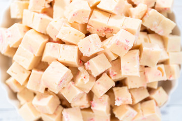 Candy cane fudge