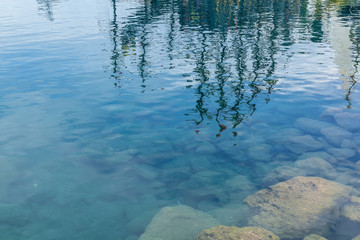 A reflection in the water