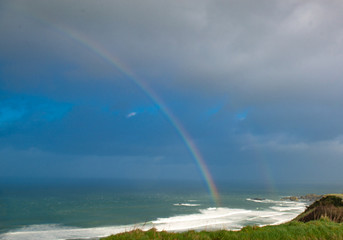 Double rainbow over the Causeway Coast, Northern Ireland