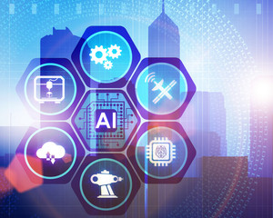 Artificial intelligence modern computing concept