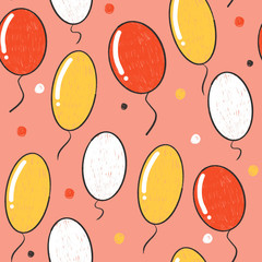 Hand drawn balloons background