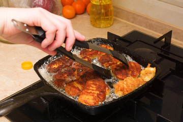 cooking nuggets from fresh chicken meat