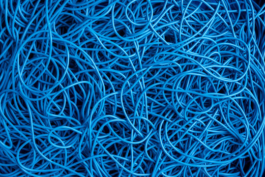 Mess electrical cable cord directly above as background