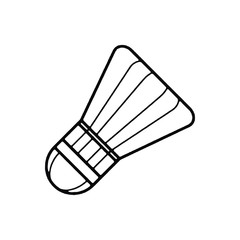 badminton outline Vector icon