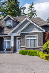 Fragment of a house with nice outdoor landscape in Vancouver, Canada.