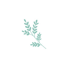 Vector tree leaves isolated for web and mobile.Doodle vector illustration for greeting cards, posters, stickers and seasonal design.