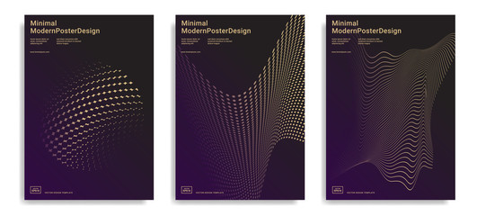 Set of modern design templates with dynamic geometric shapes. Abstract backgrounds for covers, posters, placards, flyers, presentations, banners, brochures, annual reports. Vector illustration.