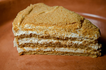 piece of fresh honey cake