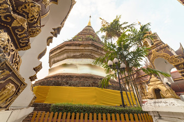 Buddhist temple in Chiang Mai city. Thailand. February 22, 2020
