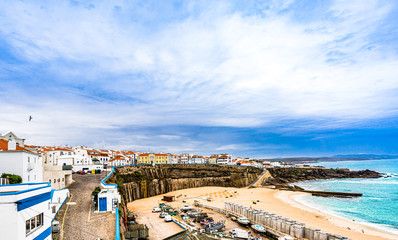 View of the Ericeira harbor on the coast of Portugal