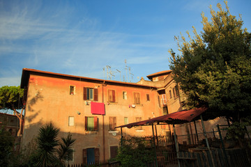 Rome, the Garbatella on the centenary of her birth. Houses squares,streets and streets entered history
