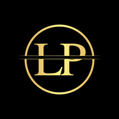 Initial LP letter Logo Design vector Template. Abstract Letter LP logo Design