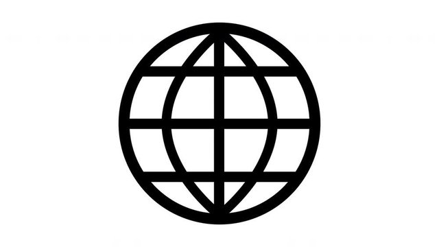 World internet connection logo animation 