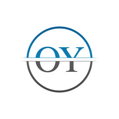 Initial Monogram Letter OY Logo Design Vector Template. OY Letter Logo Design