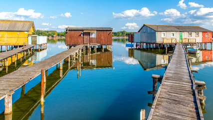 Floating houses of lake Bokodi, a beautiful place to see in Hungaria