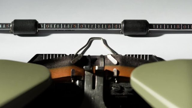Global written on old green vintage retro typewriter the 17 UN sustainable developement goals