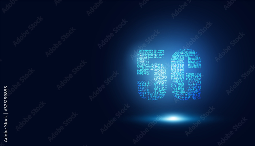 Poster 5g wireless internet technology concept background wifi communication and network high speed innovat