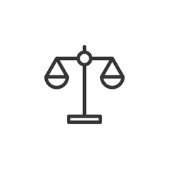 Scales Icon Logo Vector Illustration