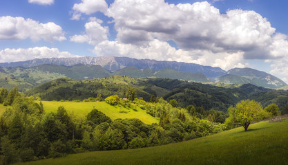 Obraz premium landscape with mountains and clouds