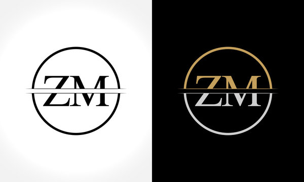 Initial ZM Logo Design Vector Template. Creative Letter ZM Business Logo Vector Illustration