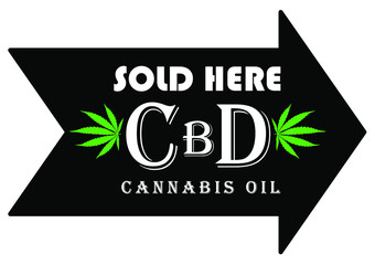 CBD oil SOLD HERE Sign