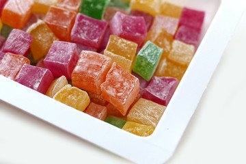 Turkish delight, a variety of colorful fruit-flavored Turkish delight,