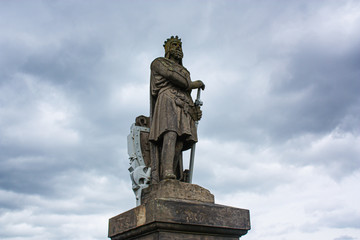 Fototapeta na wymiar Estatua de Robert de Bruce (Castillo de Stirling)