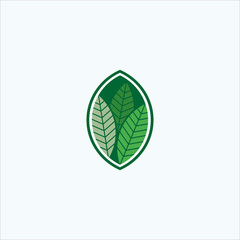 vector leaf green eco nature logo design template
