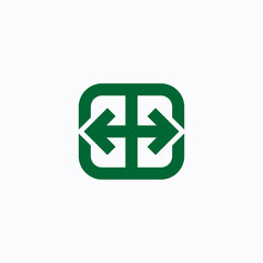 vector direct arrow logo design template