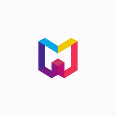 Obraz premium vector letter m logo design template