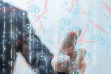 Innovation futuristic digital data binary code background technology