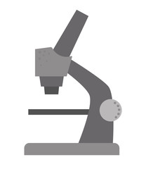 Vector flat microscope icon. Medical or chemistry equipment picture isolated on white background. Healthcare, research and laboratory concept. Health check or treatment clip art.