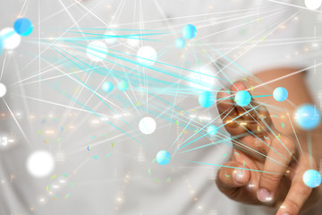 team work connection digital concept .