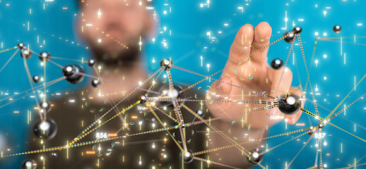 Big data visualization. Network connection structure