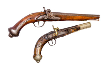 two beautiful old Turkish capsule pistols times of the Ottoman Empire