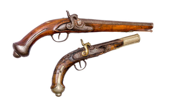 two beautiful old Turkish capsule pistols times of the Ottoman Empire