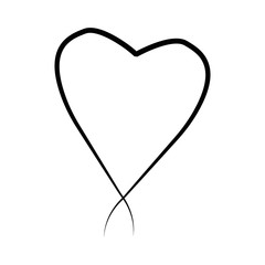 outline hand drawn heart icon.Vector heart collection. Illustration for your graphic design.