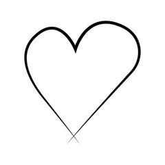 outline hand drawn heart icon.Vector heart collection. Illustration for your graphic design.