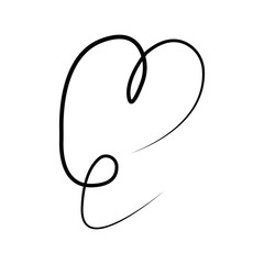 outline hand drawn heart icon.Vector heart collection. Illustration for your graphic design.