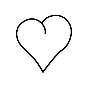 outline hand drawn heart icon.Vector heart collection. Illustration for your graphic design.