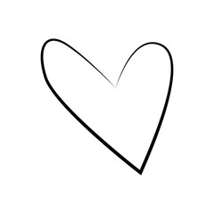 outline hand drawn heart icon.Vector heart collection. Illustration for your graphic design.