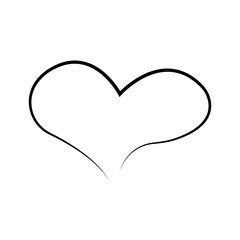 outline hand drawn heart icon.Vector heart collection. Illustration for your graphic design.