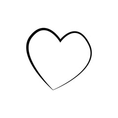 outline hand drawn heart icon.Vector heart collection. Illustration for your graphic design.