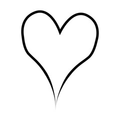 outline hand drawn heart icon.Vector heart collection. Illustration for your graphic design.
