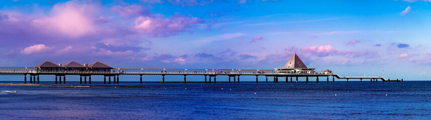 Seebrücke Heringsdorf  Abend-Panorama