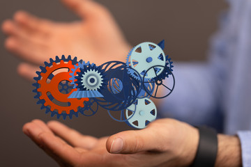 gear Technology setting concept background.