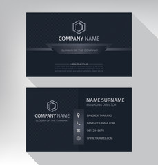Business card in modern style black gray white